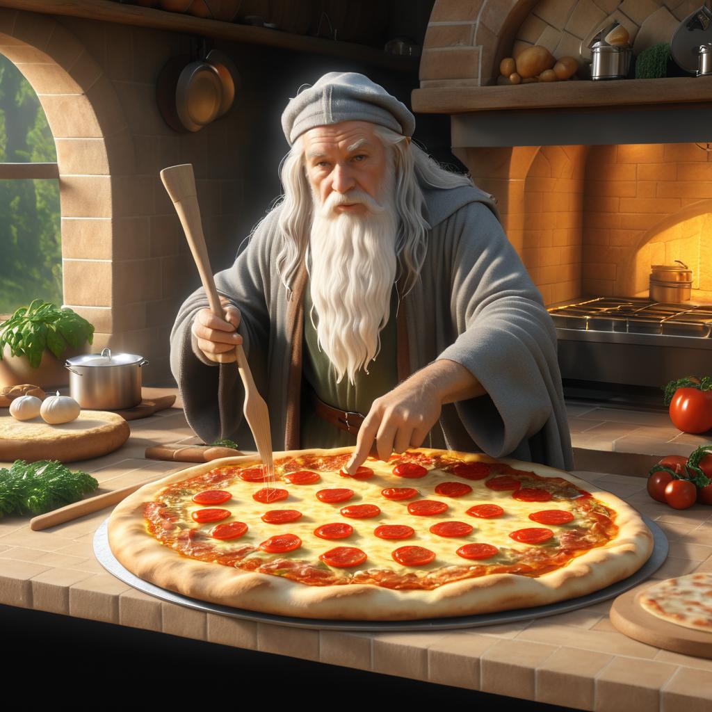 Gandalf the Pizza Chef in 4K