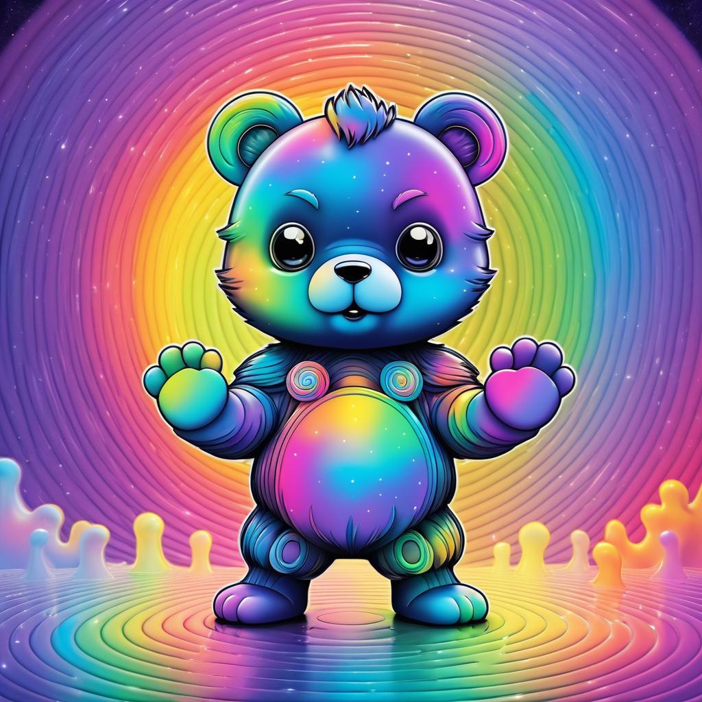 Vengeful Little Bear in Rainbow Colors