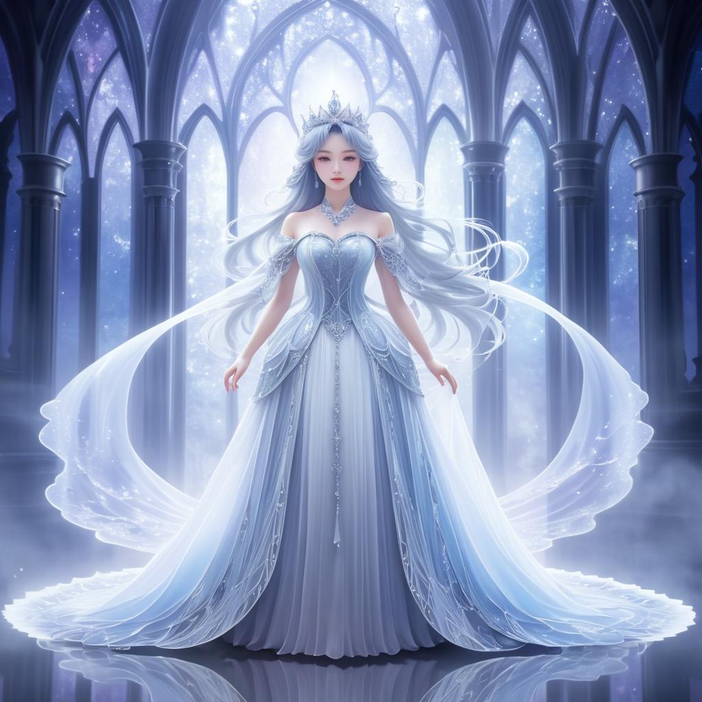 Ethereal Princess in Misty Dreamscape