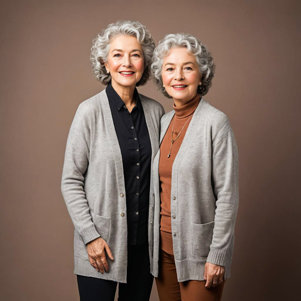 Charming Portrait of Excited Elderly Woman