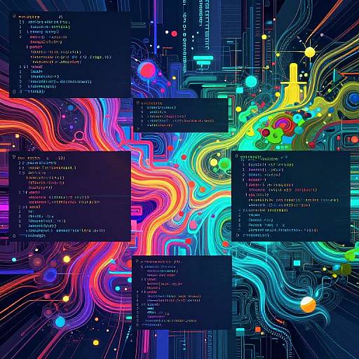 Abstract AI Game Strategy Visualization