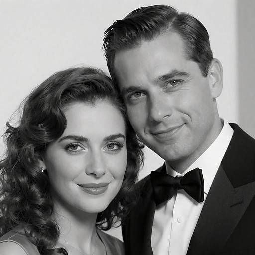 Elegant B&W Portrait of Couple