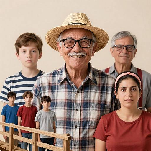 Family Portrait with Unique Characters