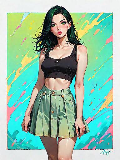 Casual Woman in Stylish Outfit