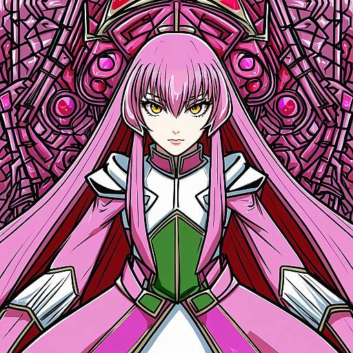 Illustration of Anya alstreim, code geass in the style of Revolverwing