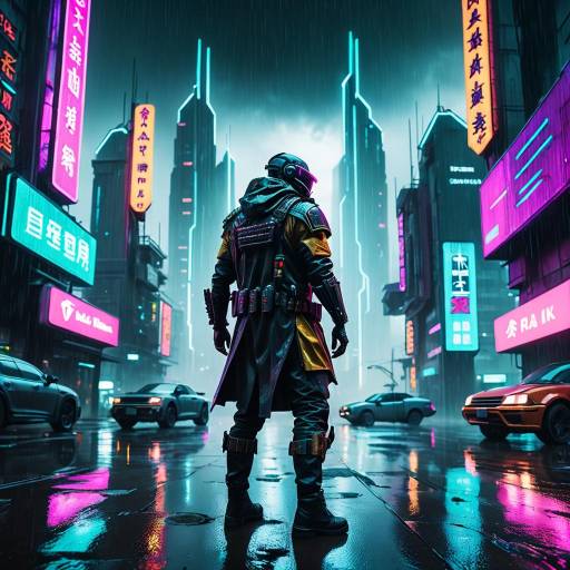 Futuristic Cyberpunk Bounty Hunter Adventure