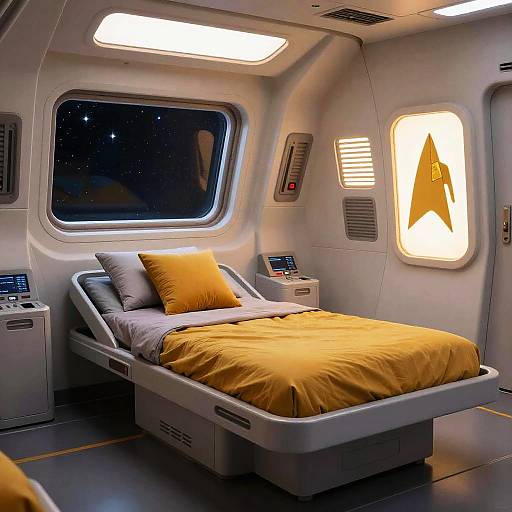 Cozy Minimalist Star Trek Starship Cabin