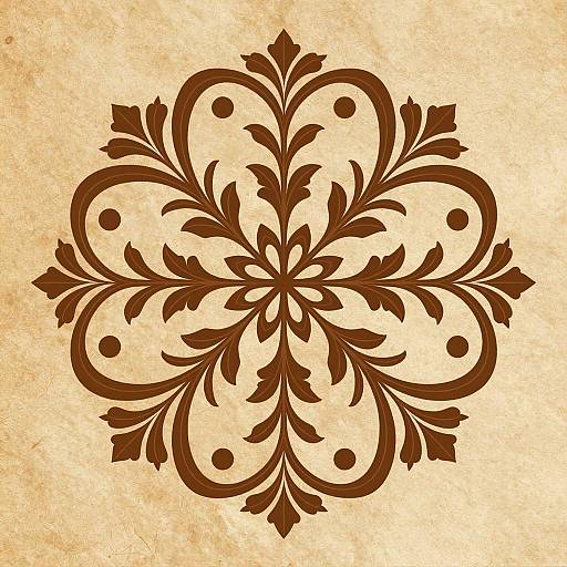 Intricate Art Nouveau Scrollwork Design