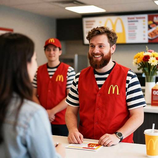 Friendly McDonald's Workers in Action