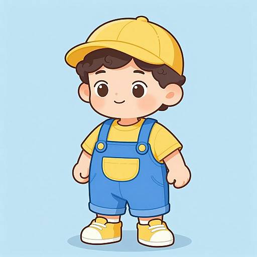 Playful Cartoon Toddler Illustration