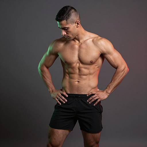 Dramatic Portrait of Fit Latin Model