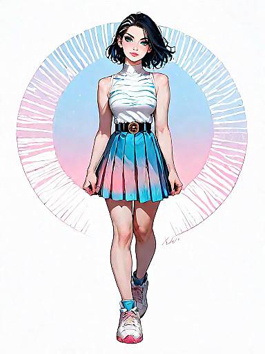 Stylish Woman in Casual Chic Dress