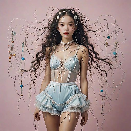 Surrealist Schoolgirl in Dali Style