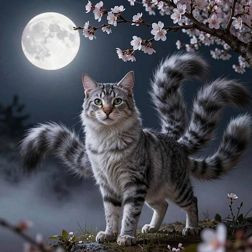 Feral Ninetales Under Cherry Blossoms