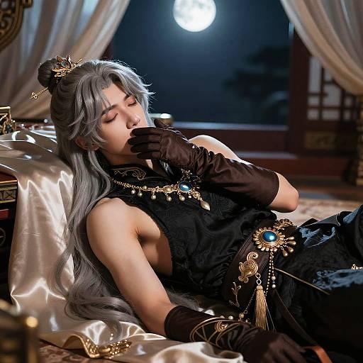 Aether from Genshin Impact in Imperial Chamber