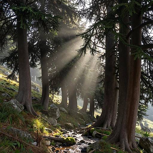 Serene Lebanese Cedar Forest Landscape