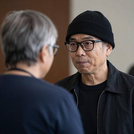 Focused Encounter: Two Individuals in Profile