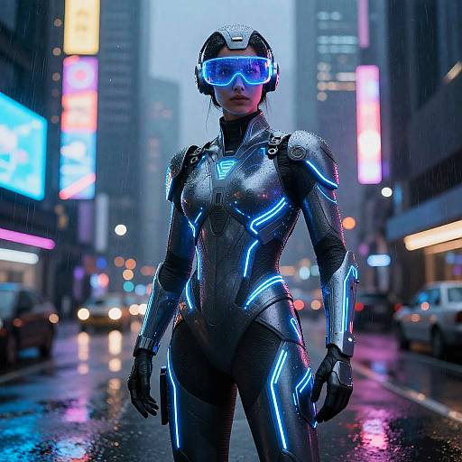 Neon Futuristic Cyberpunk Armor