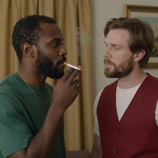 Intense Conversations: Indoor Smoking Scene