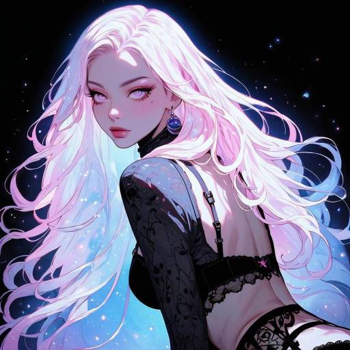 Ethereal Goddess in Lingerie Pose