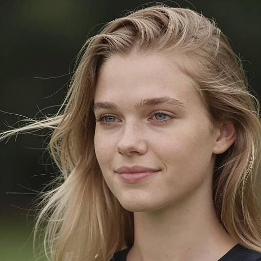 Close-Up Portrait of a Young Woman