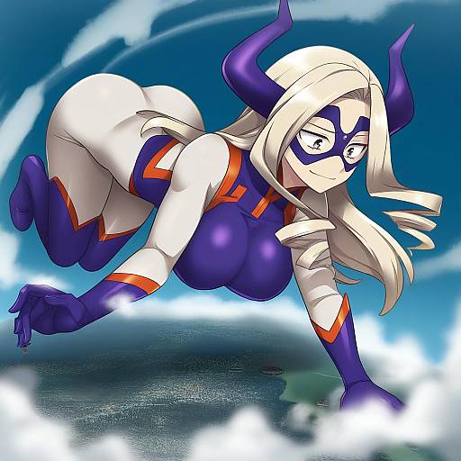 Illustration of Mount lady, boku no hero academia in the style of Caffein
