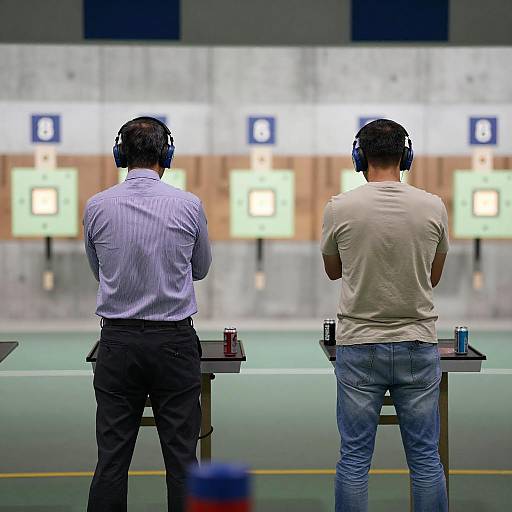 Shooting Range Duo in Blue Headphones
