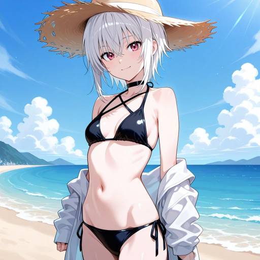 Genderswapped Beach Beauty in Bikini