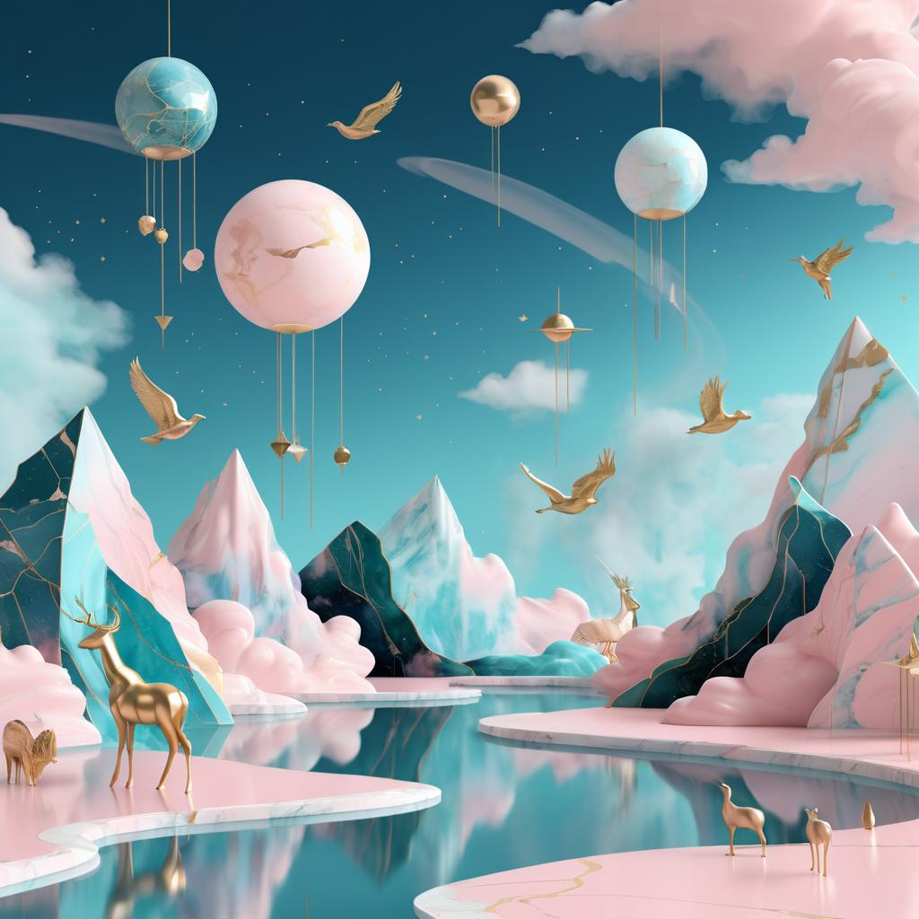 Dreamy Sky Illustrations with Animal Themes