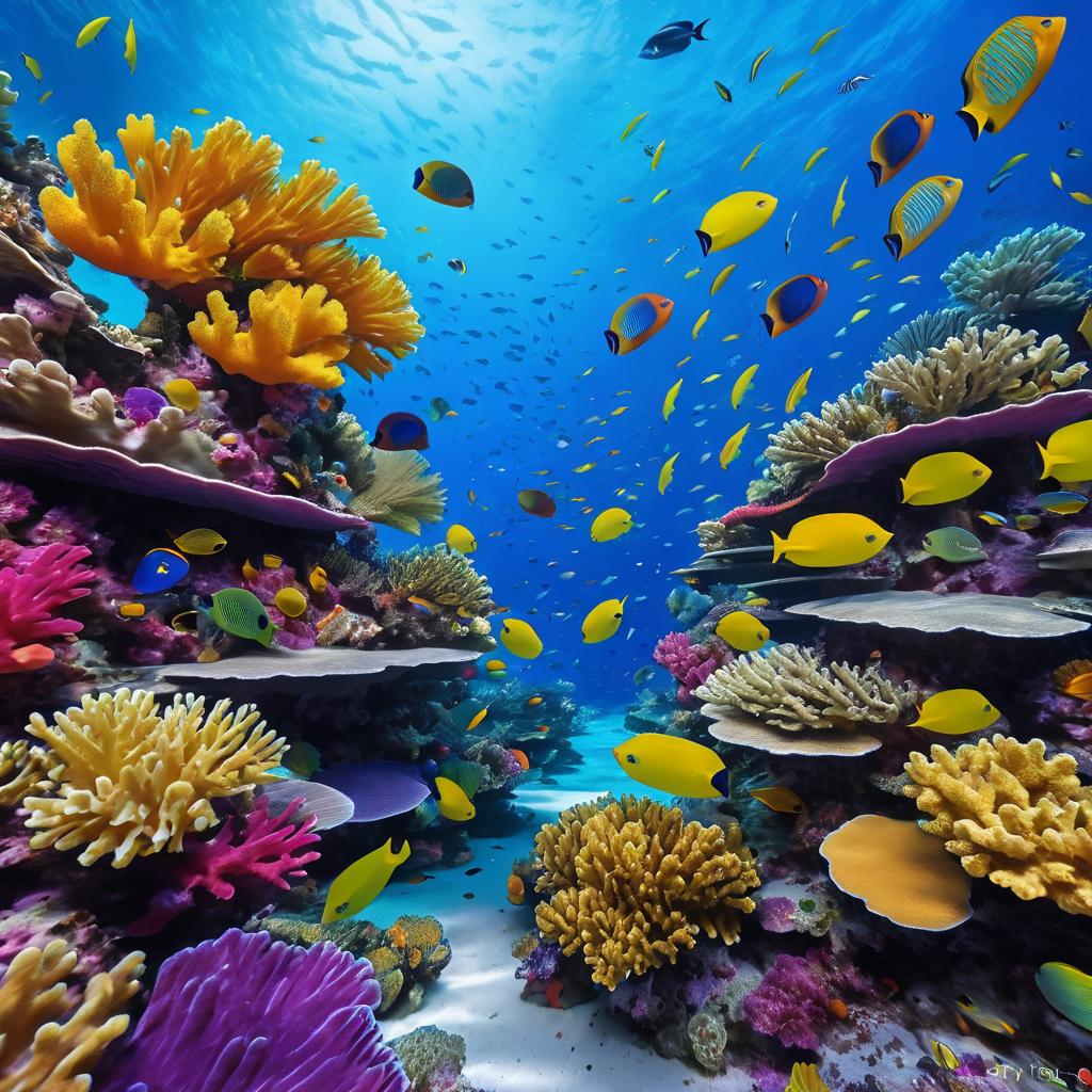 Vibrant Underwater Coral Reef Scene