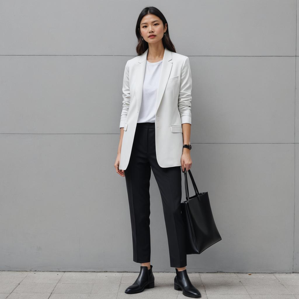 Elegant Minimalist Fashion: Inverted Triangle Style