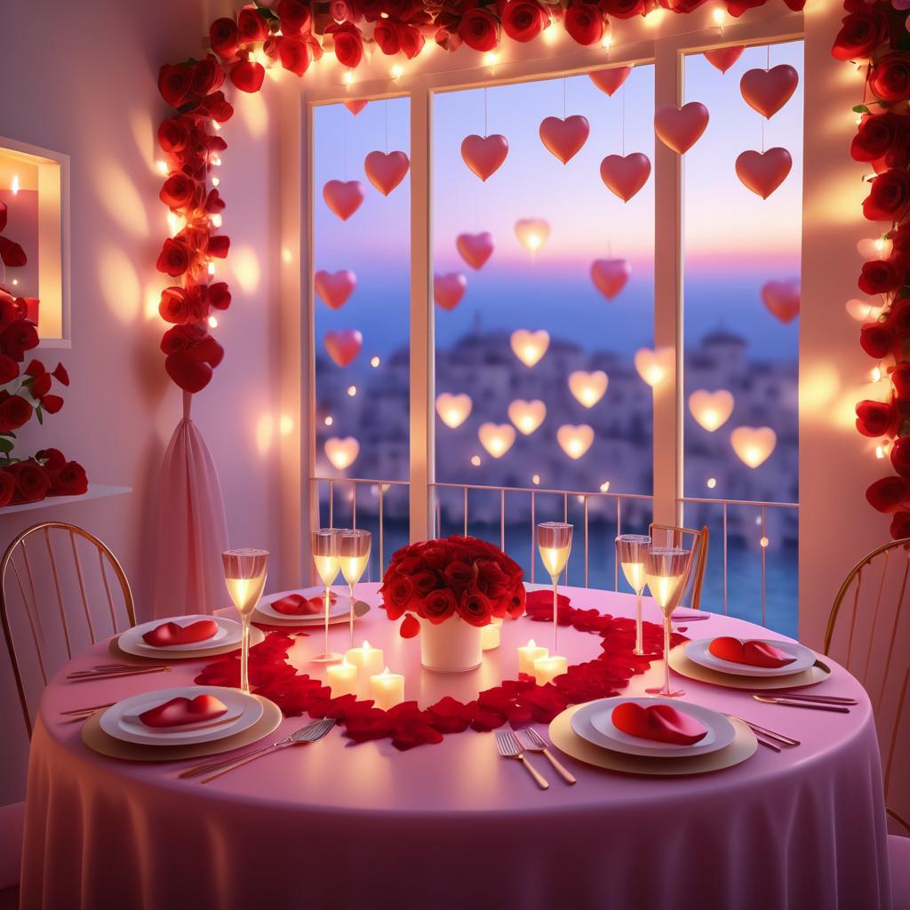 Enchanting Valentine's Day Dinner Setting