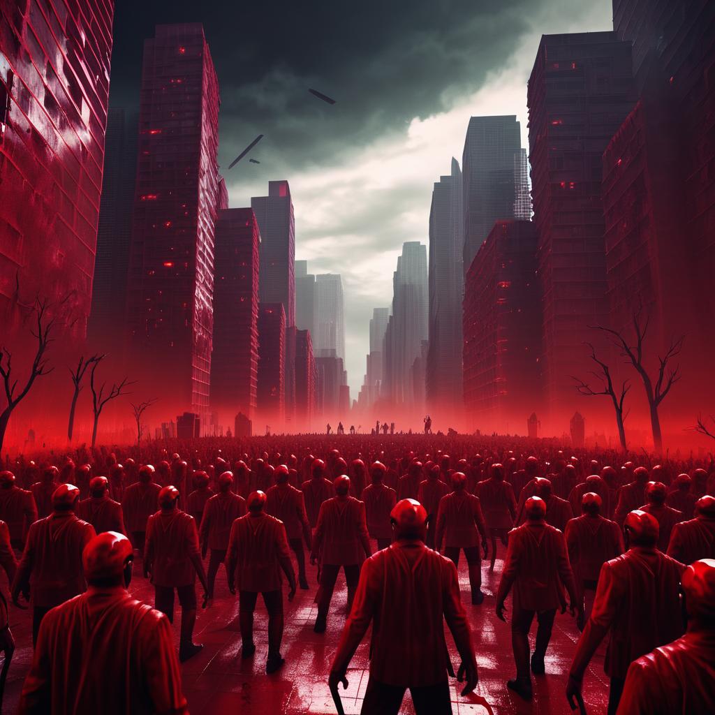 Zombies Strategizing in a Blood-Red City