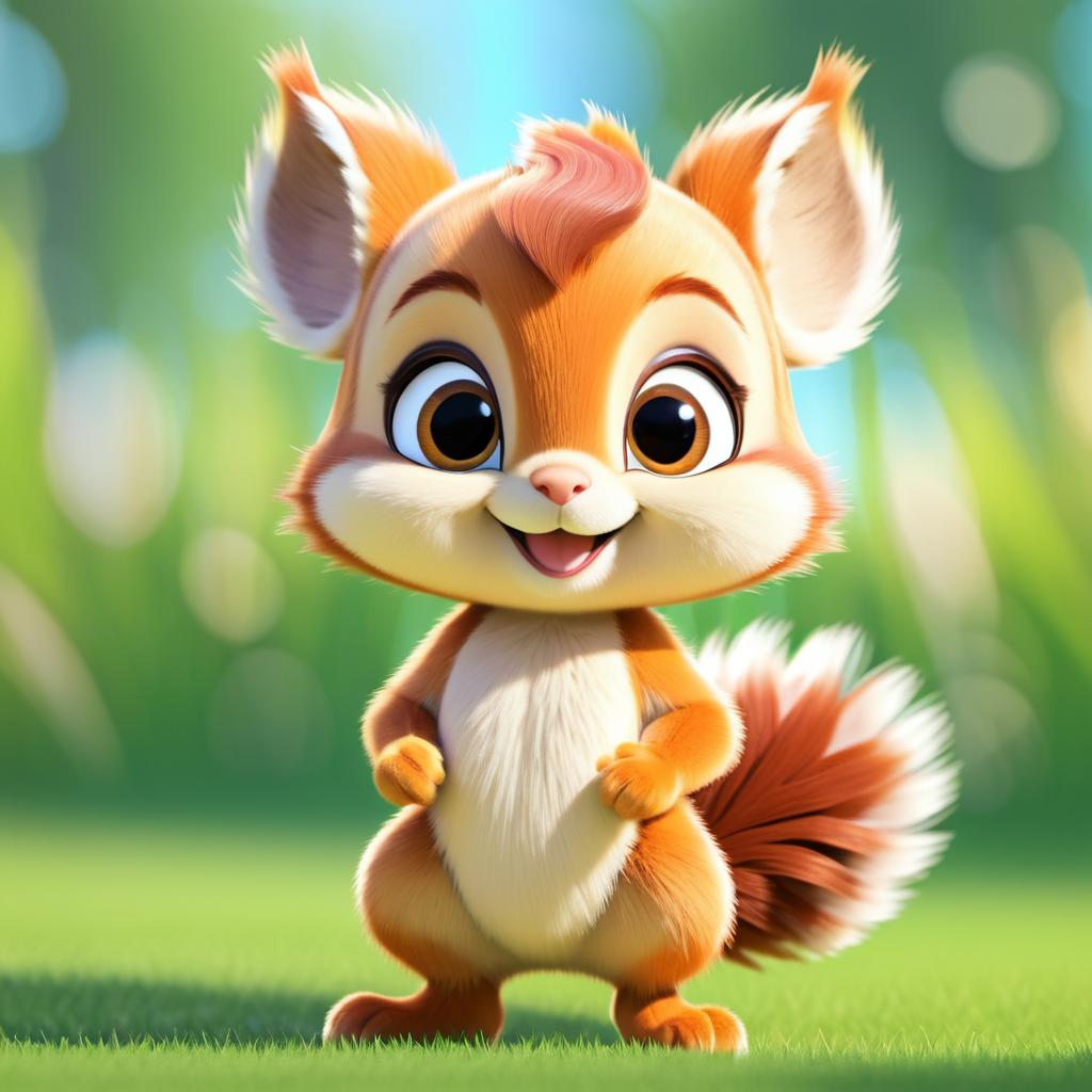 Charming Flapper Squirrel in Bright Animation