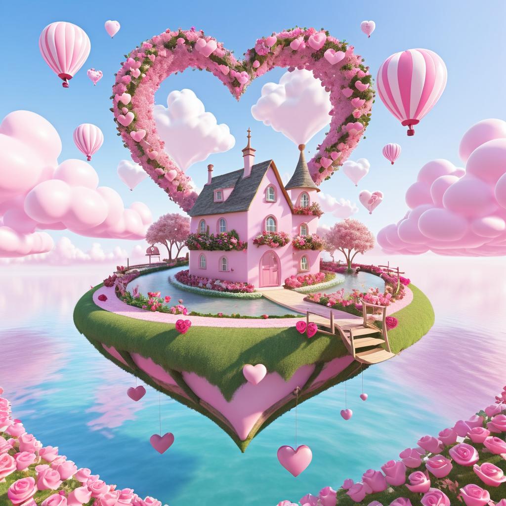 Enchanted Valentine's Day Island in the Sky