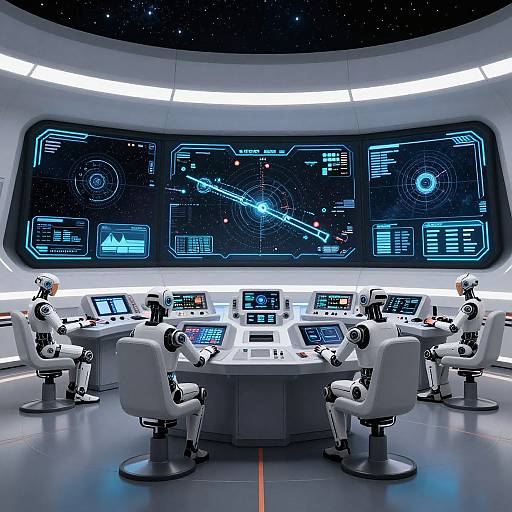 Star Wars AI Starship Bridge Scene