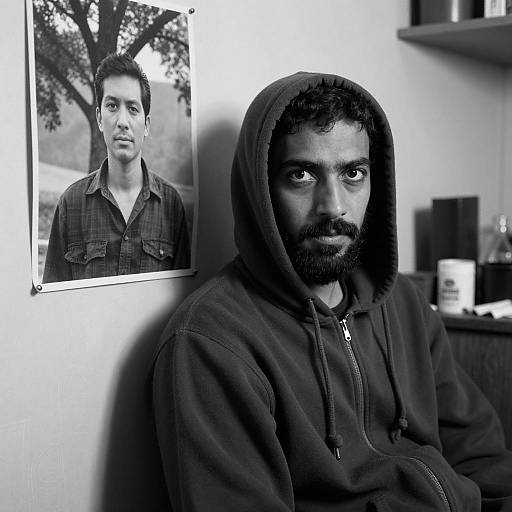 Intense Portrait in Black and White