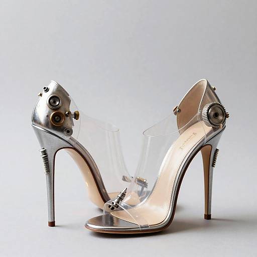 Avant-Garde High Heel Double Exposure