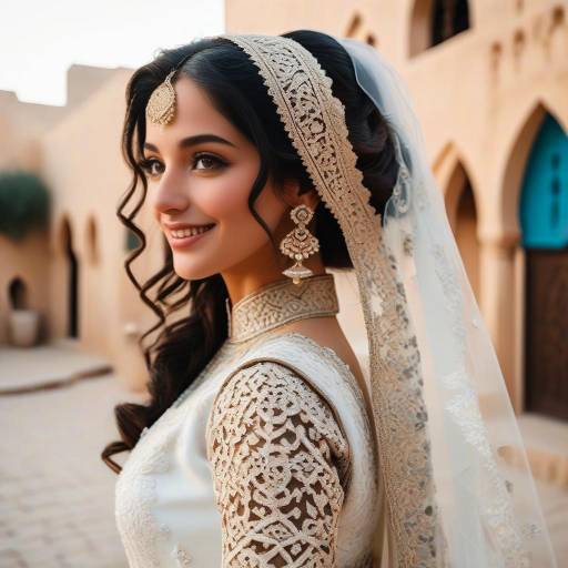Elegant South Asian Bride in Traditional Wedding Attire