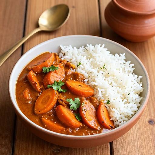 Vibrant Indian Curry with Rice