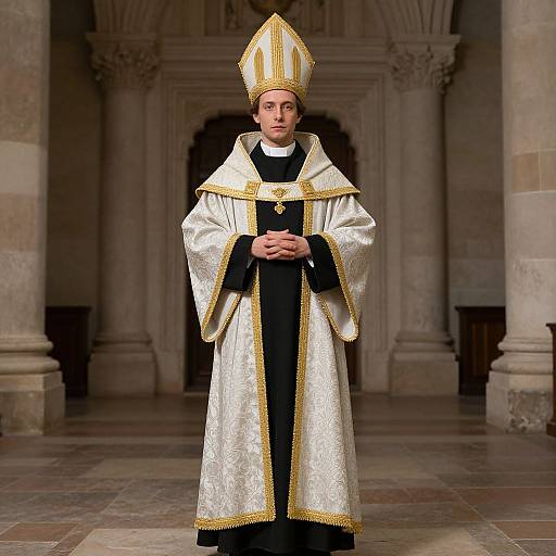 Young Man in Vicar Costume