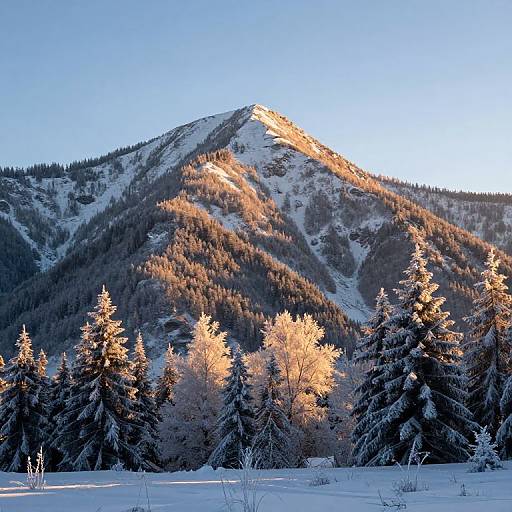 Serene Frost-Kissed Mountain Sunrise