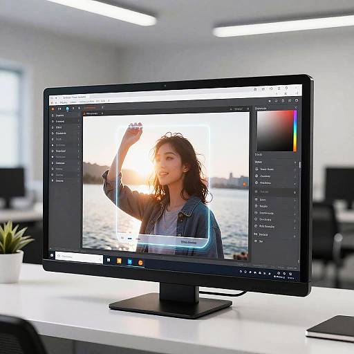 Futuristic Glare Removal Interface