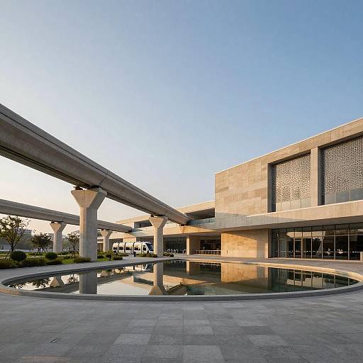 Desert Oasis Intermodal Hub at Golden Hour