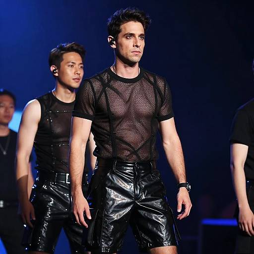 Experimental Musician in Black Techwear