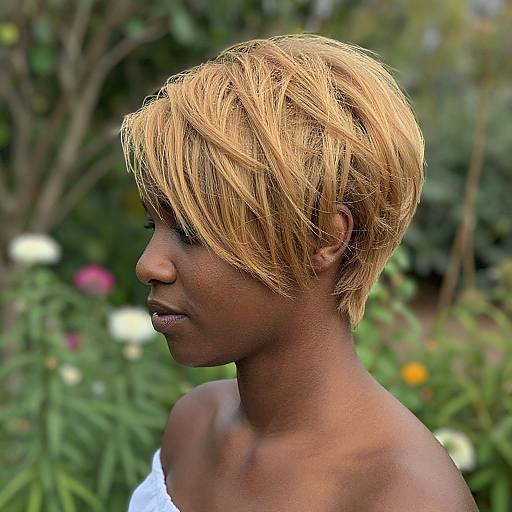 Elegant Pixie Cut in Lush Garden