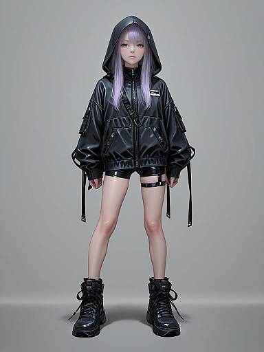 Sporty Chic Woman in Mesh Jacket