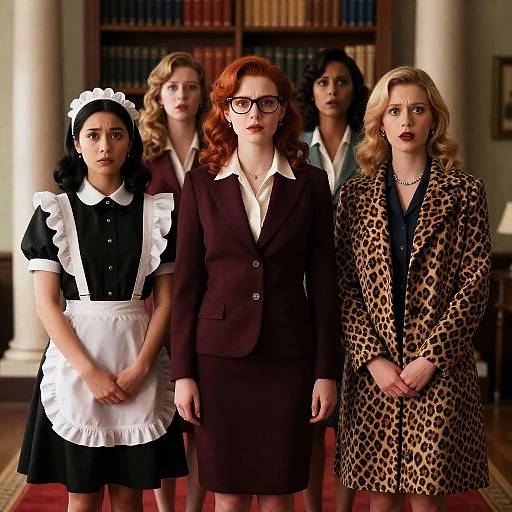 Vintage Group Photo of Six Women