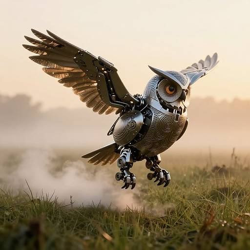 Mumunyan on Mechanical Owl at Dawn