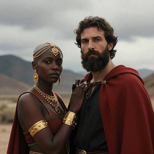 Dramatic Portrait of a Serious Duo